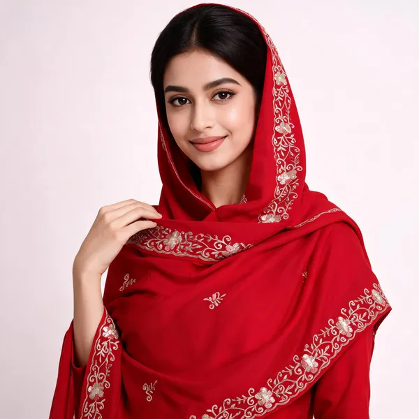 Red_Embroidered_Dupatta_For_Women