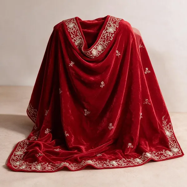 Red_Embroidered_Saree_For_Women