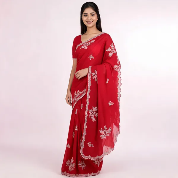 Red_Sheer_Embroidered_Saree_for_Women