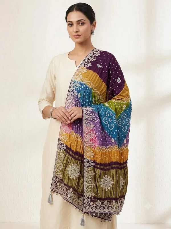 Multicolor_Bandhani_Embroidered_Dupatta_For_Women