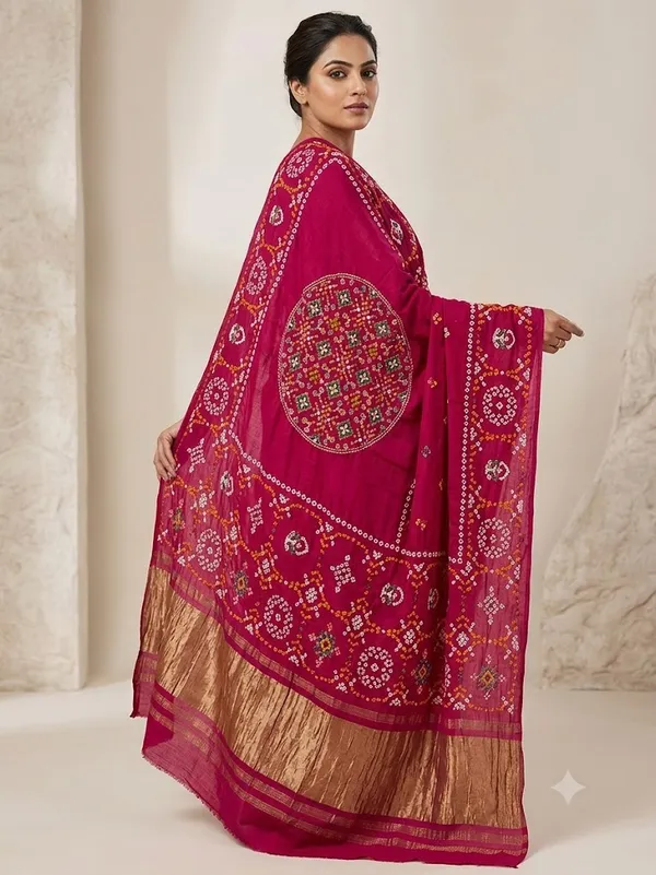 Magenta_Printed_Dupatta_For_Women