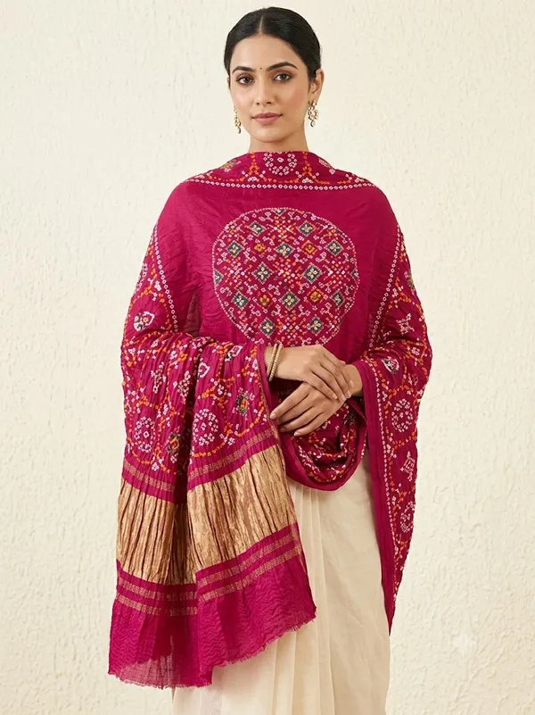 Magenta_Printed_Dupatta_For_Women