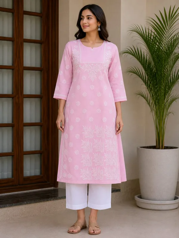 Blush_Pink_Voile_Cotton_Kurti