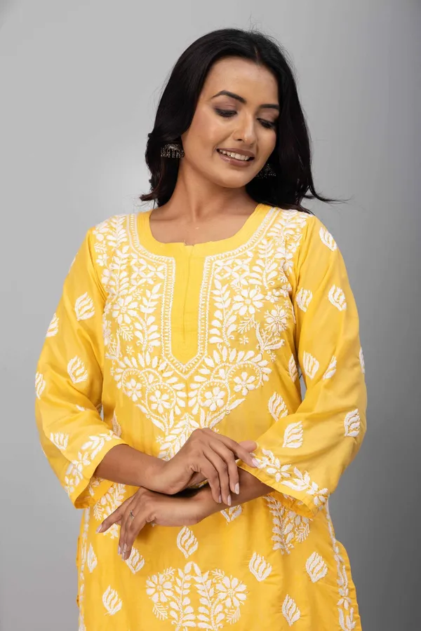 Yellow_Muslin_Kurti_Set