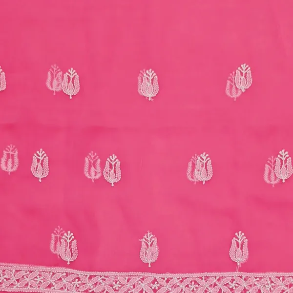 Fuchsia_Pink_Hand_Embroidered_Soft_Chiffon_Unstitched_Garth_Chikankari_Suit_Set_With_Dupatta