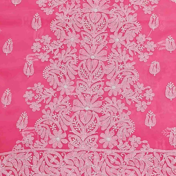 Fuchsia_Pink_Hand_Embroidered_Soft_Chiffon_Unstitched_Garth_Chikankari_Suit_Set_With_Dupatta