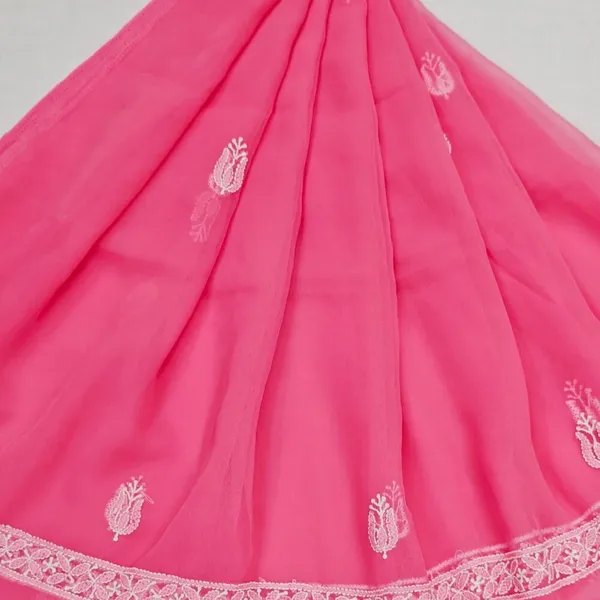 Fuchsia_Pink_Hand_Embroidered_Soft_Chiffon_Unstitched_Garth_Chikankari_Suit_Set_With_Dupatta