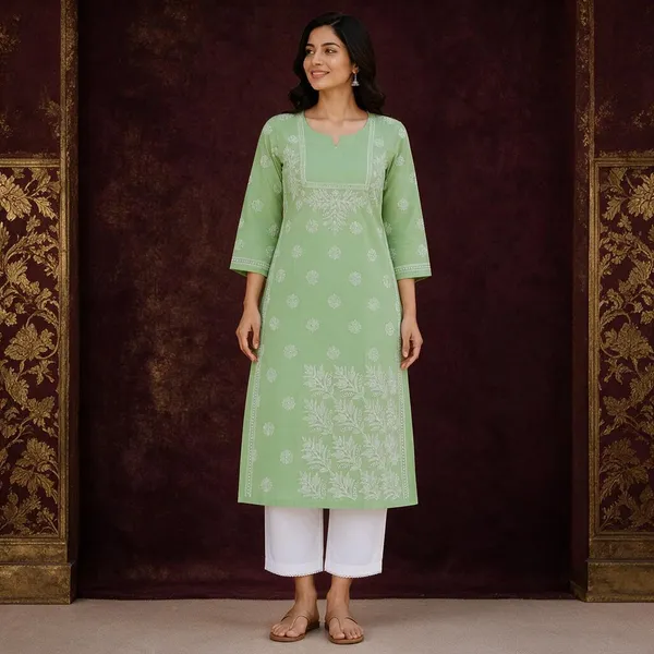 Mint_Green_Voile_Cotton_Kurti