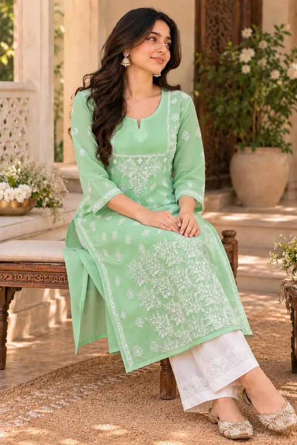 Mint_Green_Voile_Cotton_Kurti