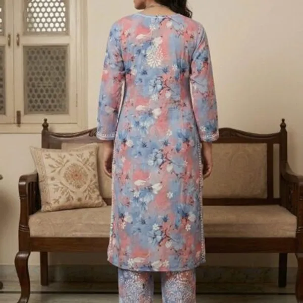 Pastel_Blue_Pink_Hand_Embroidered_Lucknowi_Chikankari_Floral_Cotton_Kurti_Palazzo_Set