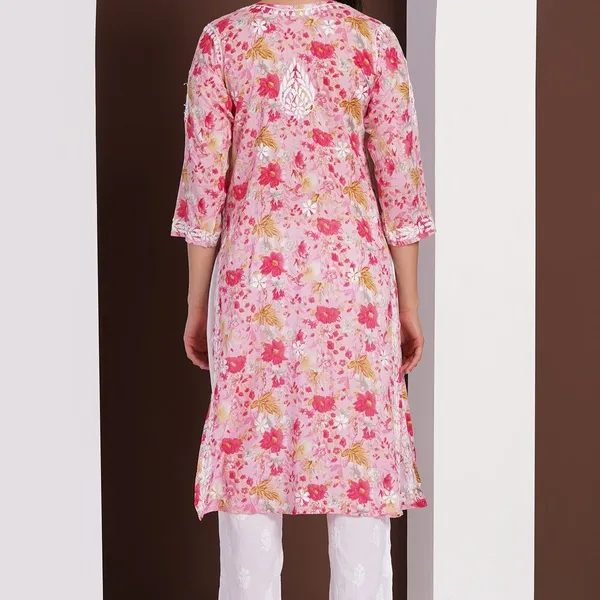 Baby_Pink_Handcrafted_Chikan_Floral_Print_Mul_Cotton_Kurti