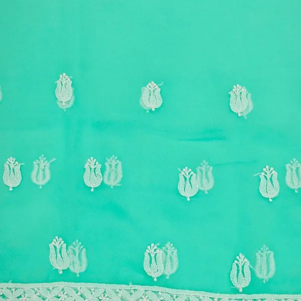 Sea_Green_Hand_Embroidered_Soft_Chiffon_Unstitched_Garth_Chikankari_Suit_Set_With_Dupatta