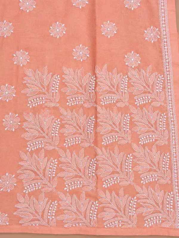 Peach_Voile_Cotton_Kurti
