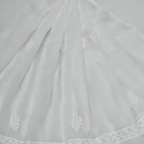 White_Hand_Embroidered_Soft_Chiffon_Unstitched_Leaf_Chikankari_Suit_Set_With_Dupatta