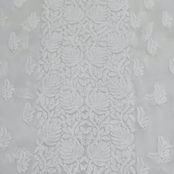 White_Hand_Embroidered_Soft_Chiffon_Unstitched_Leaf_Chikankari_Suit_Set_With_Dupatta