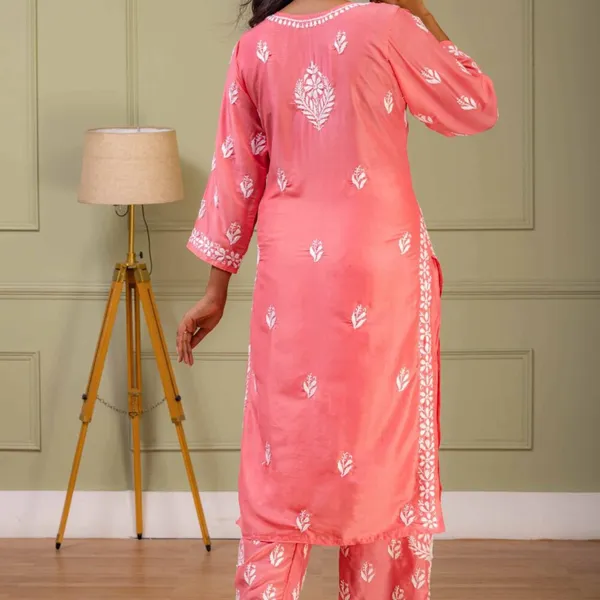 Punch_Pink_Muslin_Kurti_Set
