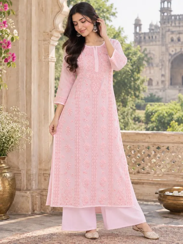 Baby_Pink_Handcrafted_Lucknowi_Chikan_Aabha_Cotton_Kurti
