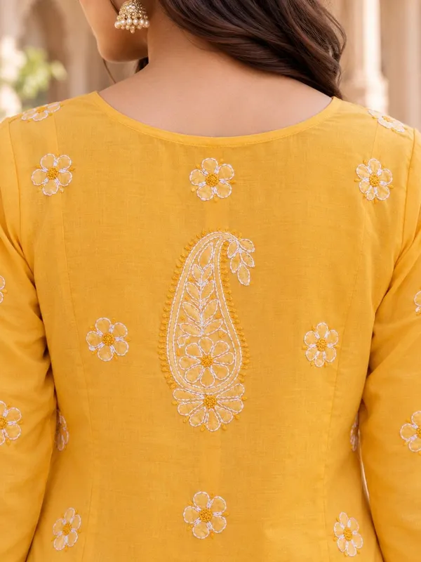 Marigold_Yellow_Voile_Cotton_Kurti