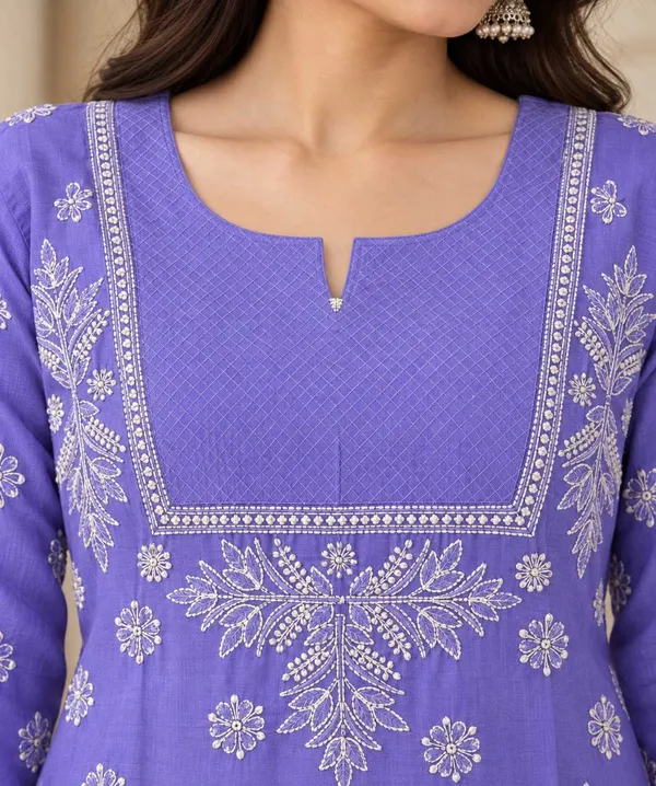 Lavender_Purple_Voile_Cotton_Kurti