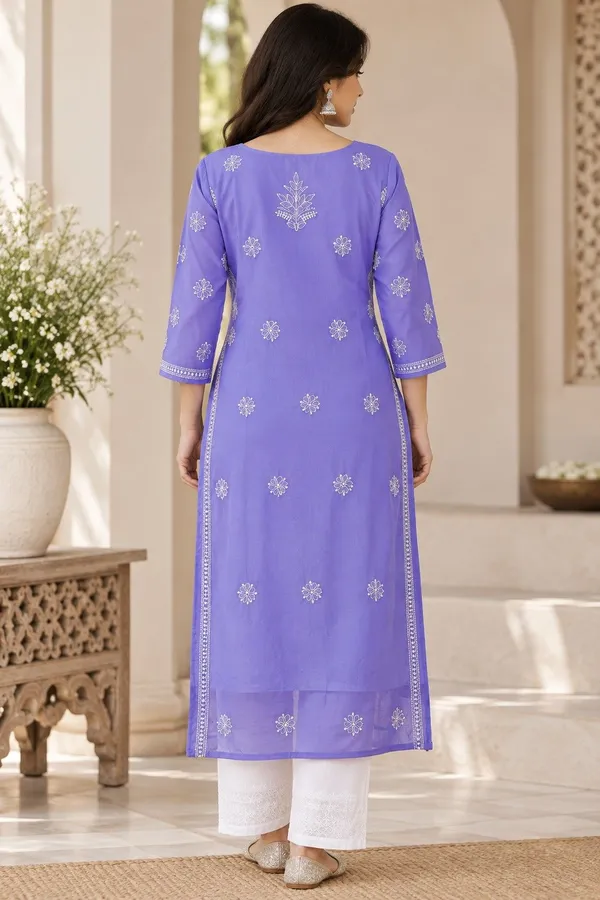 Lavender_Purple_Voile_Cotton_Kurti
