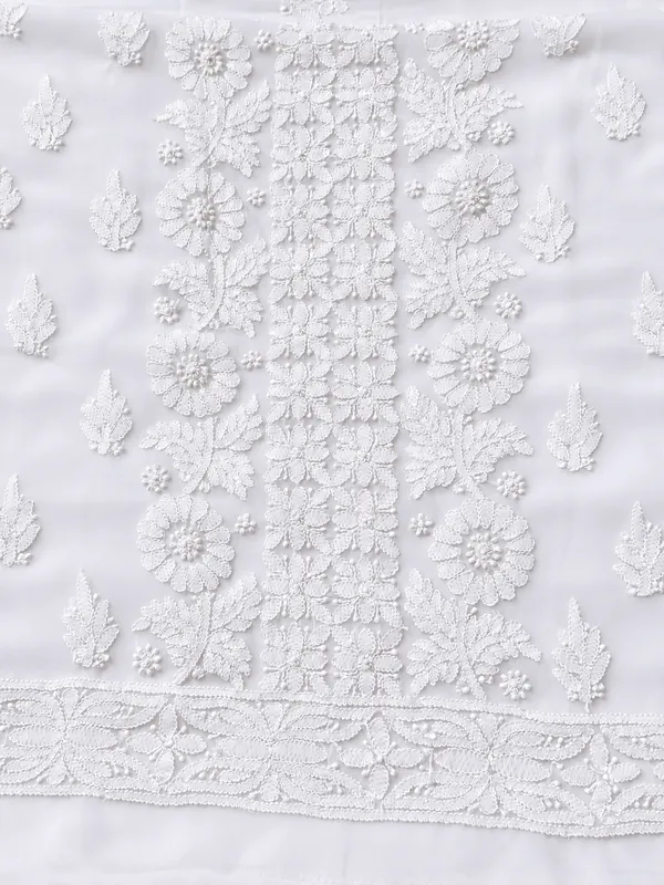 Snow_White_Hand_Crafted_Soft_Chiffon_Unstitched_Chikan_Suit_Set_Panel_Pattern