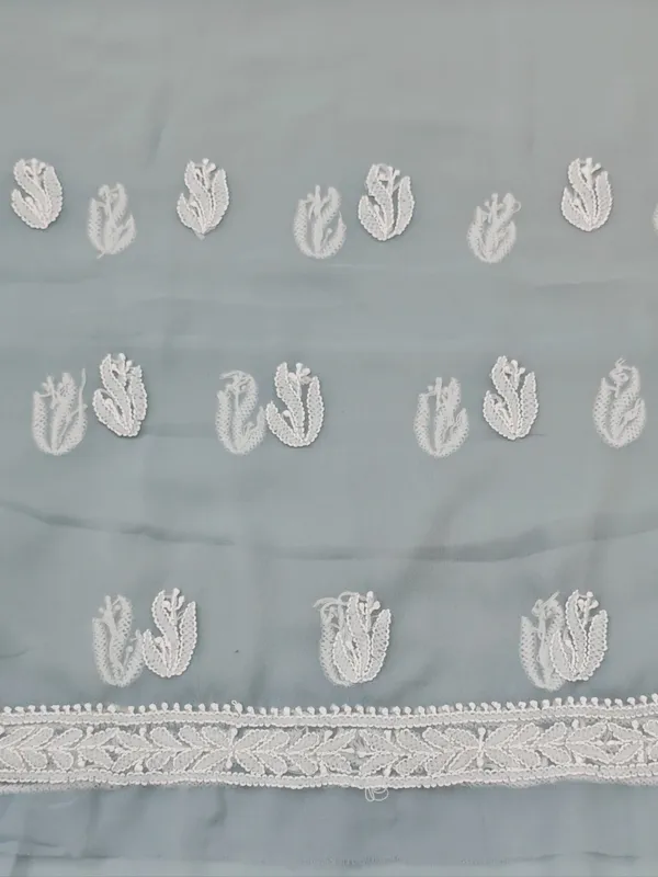 Grey_Hand_Crafted_Soft_Chiffon_Unstitched_Chikan_Suit_Set_In_Panel_Pattern