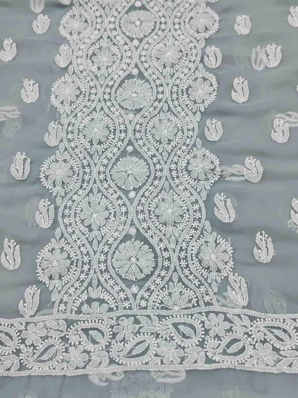 Grey_Hand_Crafted_Soft_Chiffon_Unstitched_Chikan_Suit_Set_In_Panel_Pattern