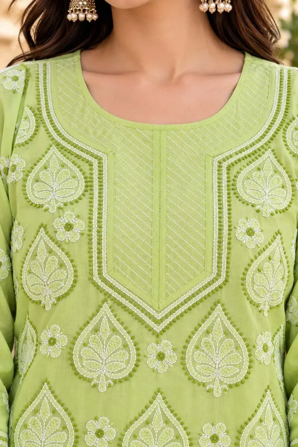 Pista_Green_Voile_Cotton_Kurti