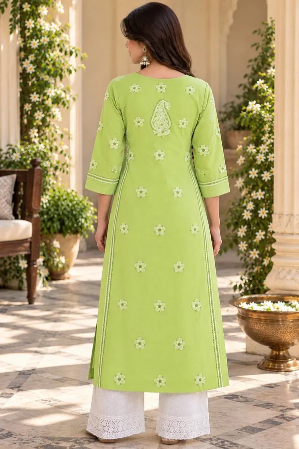 Pista_Green_Voile_Cotton_Kurti