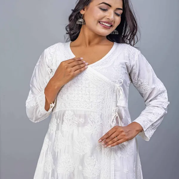 Hand_Crafted_Lucknowi_Chikankari_Mul_Chanderi_White_Angarkha