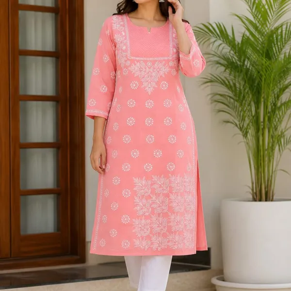 Salmon_Pink_Voile_Cotton_Kurti