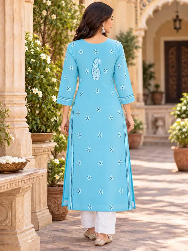 Sky_Blue_Voile_Cotton_Kurti