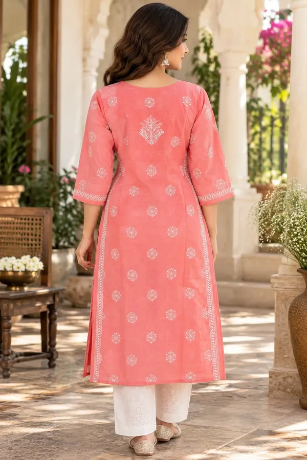 Salmon_Pink_Voile_Cotton_Kurti