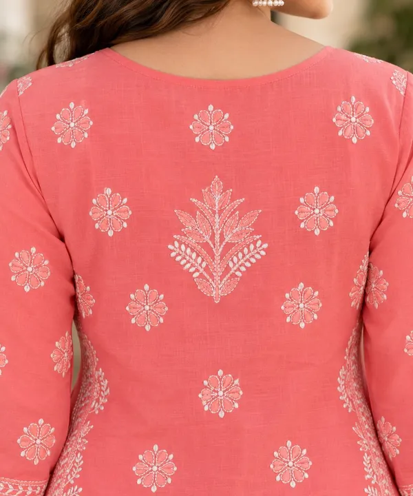 Salmon_Pink_Voile_Cotton_Kurti