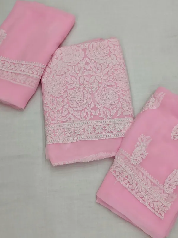 Blush_Pink_Hand_Embroidered_Soft_Chiffon_Unstitched_Leaf_Chikankari_Suit_Set_With_Dupatta