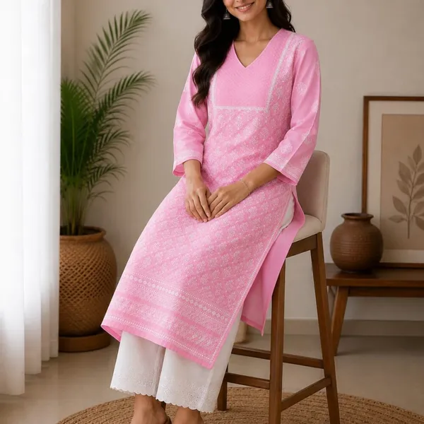 Baby_Pink_Kurti_Cotton_Full_Jaal_Work
