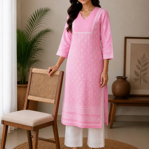 Baby_Pink_Kurti_Cotton_Full_Jaal_Work