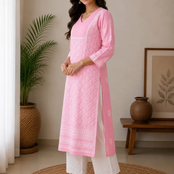 Baby_Pink_Kurti_Cotton_Full_Jaal_Work