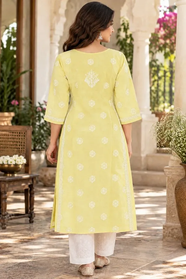 Lemon_Yellow_Voile_Cotton_Kurti