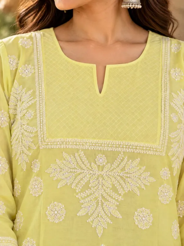 Lemon_Yellow_Voile_Cotton_Kurti