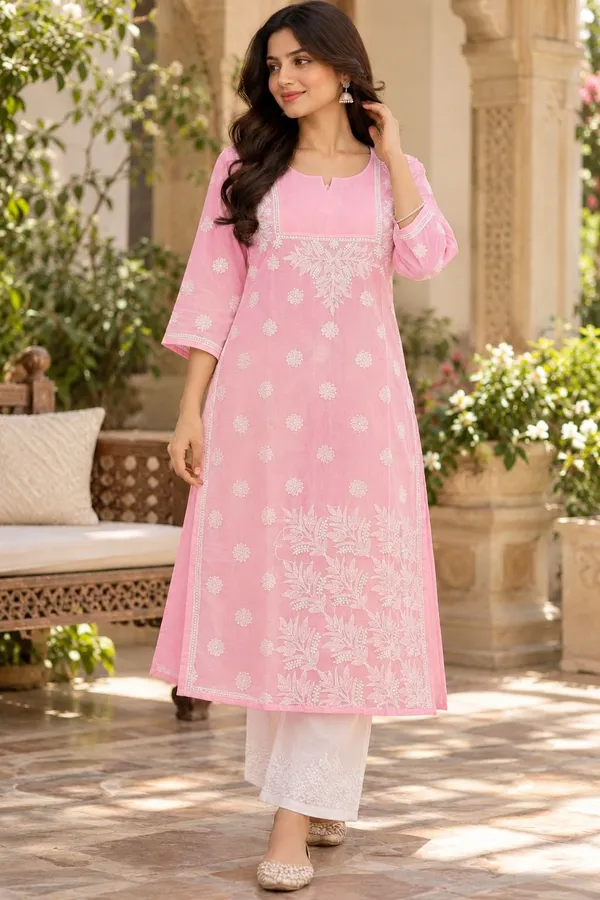 Blush_Pink_Voile_Cotton_Kurti