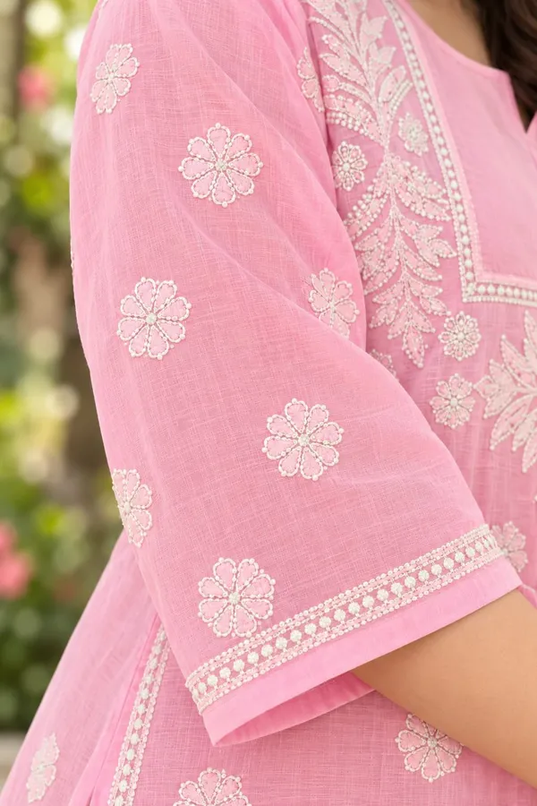 Blush_Pink_Voile_Cotton_Kurti