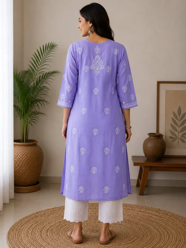 Lavender_Kurti_Cotton_Full_Jaal_Work