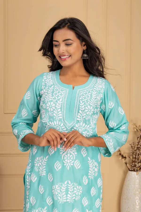 Soft_Teal_Muslin_Kurti_Set