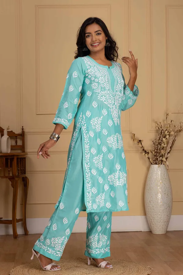Soft_Teal_Muslin_Kurti_Set