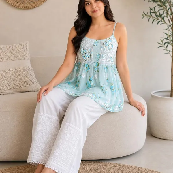 White_Hand_Embroidered_Lucknowi_Chikankari_Palazzo