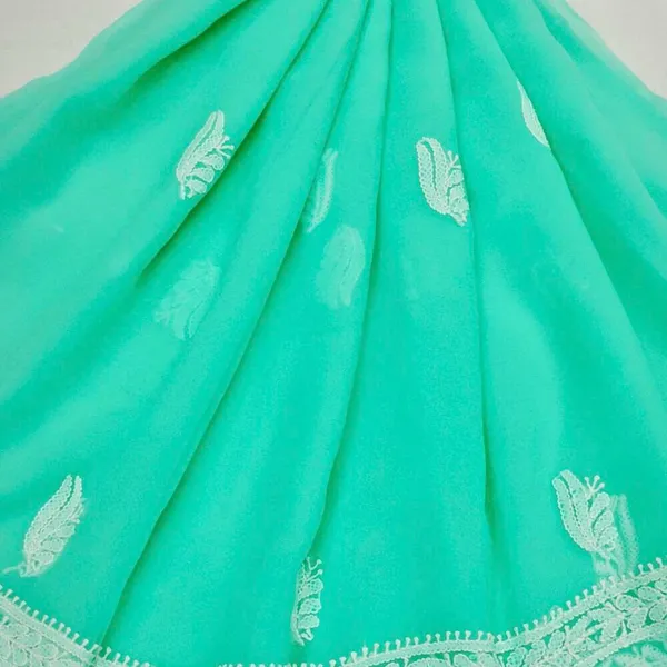Sea_Green_Hand_Embroidered_Soft_Chiffon_Unstitched_Leaf_Chikankari_Suit_Set_With_Dupatta