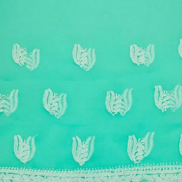 Sea_Green_Hand_Embroidered_Soft_Chiffon_Unstitched_Leaf_Chikankari_Suit_Set_With_Dupatta