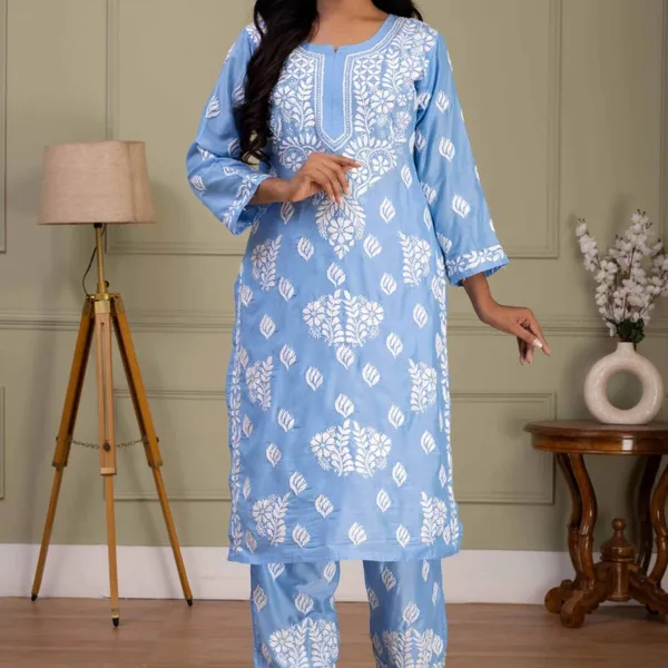 Sky_Blue_Muslin_Kurti_Set