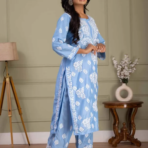 Sky_Blue_Muslin_Kurti_Set